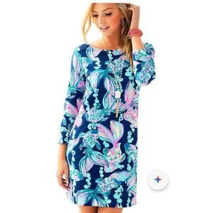 New Lilly Pulitzer True Blue Going Coastal Marlowe Shift Dress Small